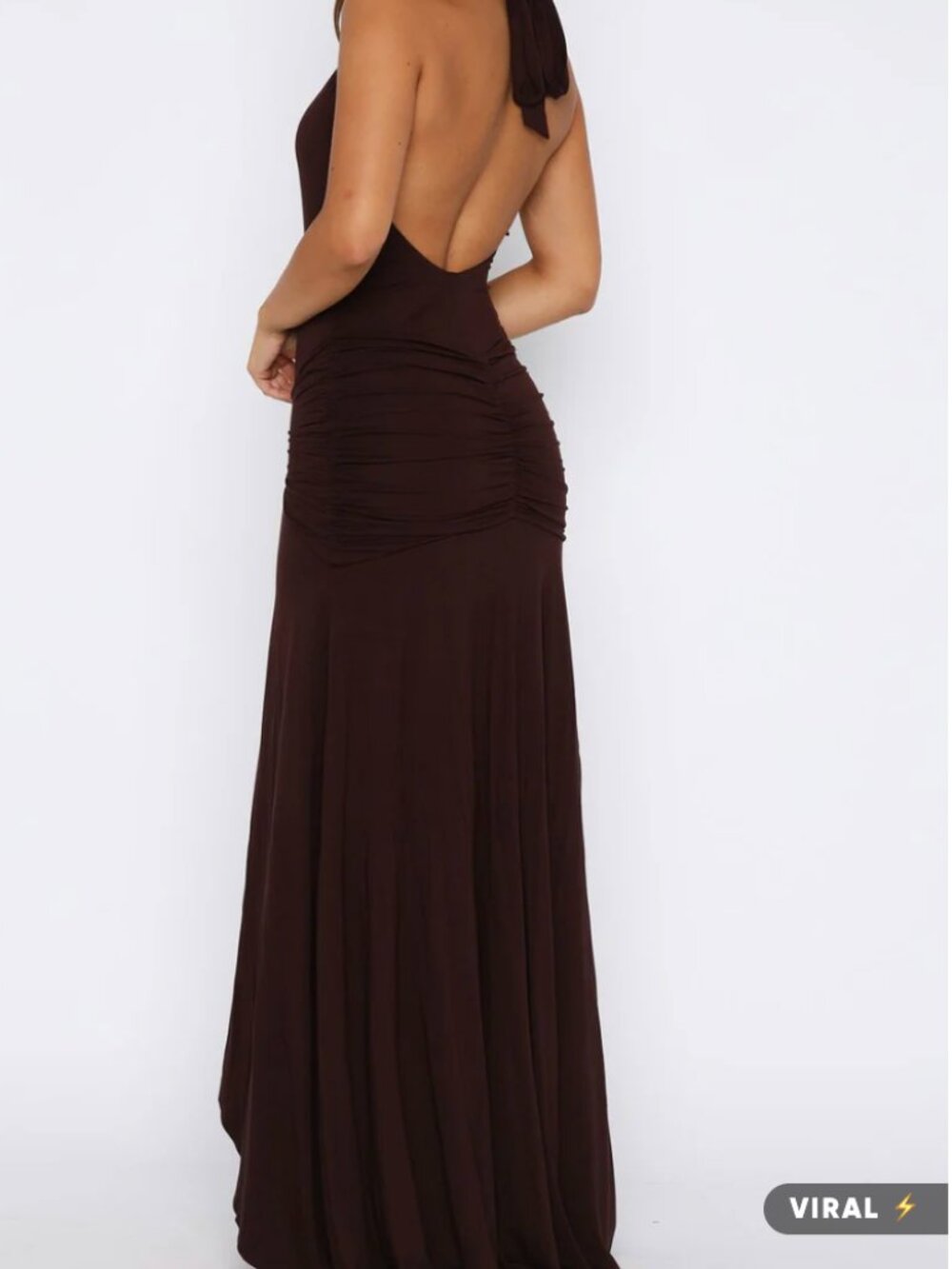 Grande Dame Maxi Dress Chocolate - Picture 3 of 4